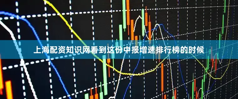 上海配资知识网看到这份中报增速排行榜的时候